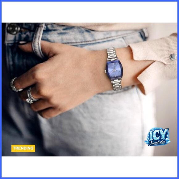 Classic Quartz Dress Watch with Metal Band and Crystal Face main image 6